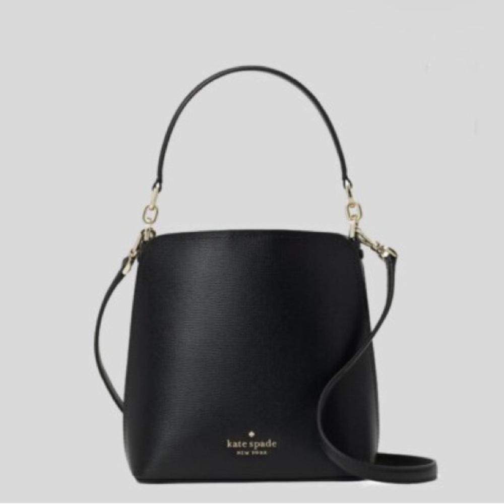 kate spade black bucket handbag